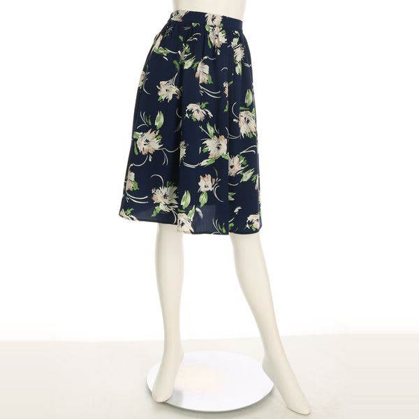 フラワープリントフレアスカート