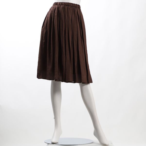 ヴィンテージサテンギャザーフレアスカート