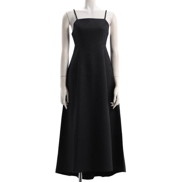 バックテールデザインハイウエストキャミソールワンピース