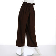 リボンベルト付きタックパンツ