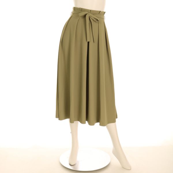 ハイウエストリボンベルトタックスカート