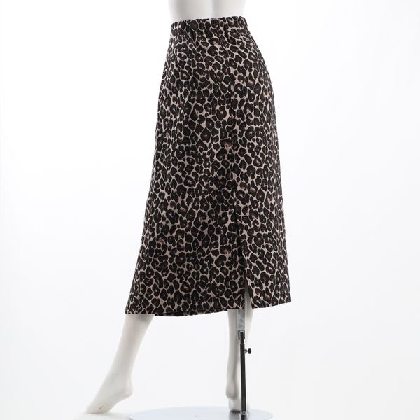 レオパード柄ジャガードタイトスカート