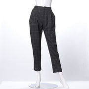 ウィンドウペン柄テーパードパンツ