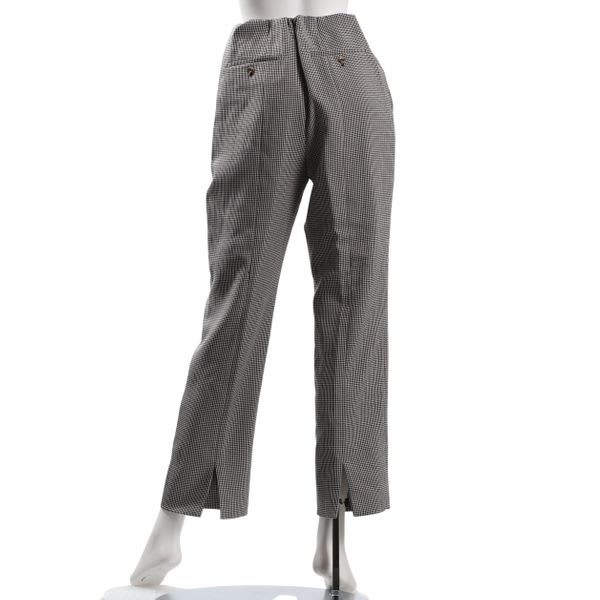 バックゴムジップアップ千鳥柄パンツ