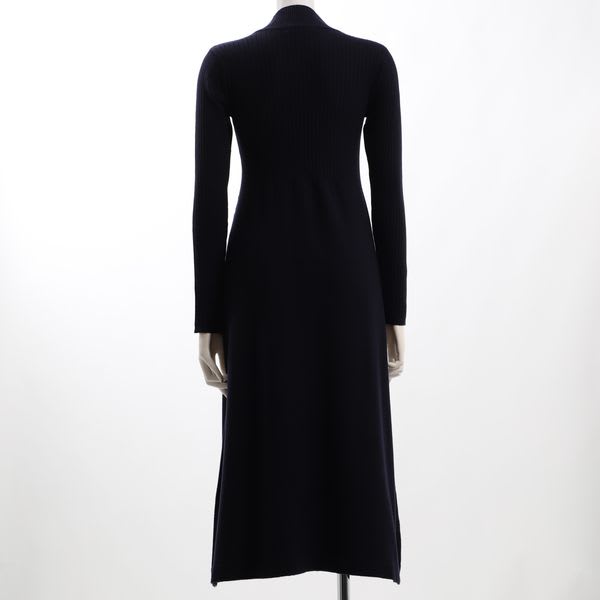 切り替えリブニットワンピース