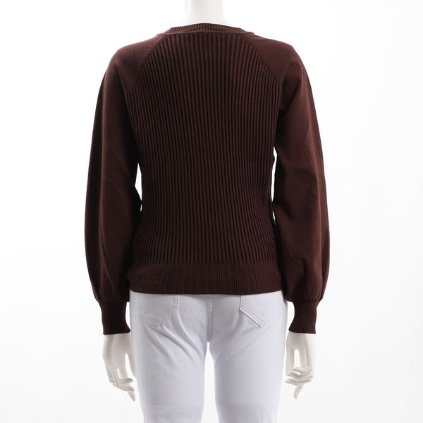 ピンストライプリブ切り替えニット