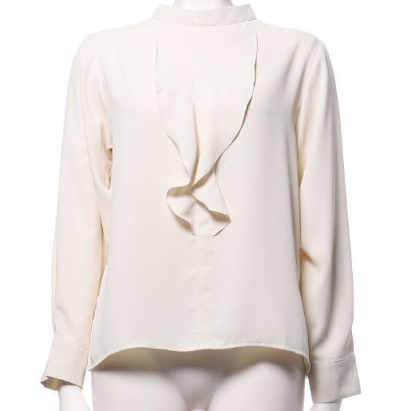 フロントフリルデザインブラウス