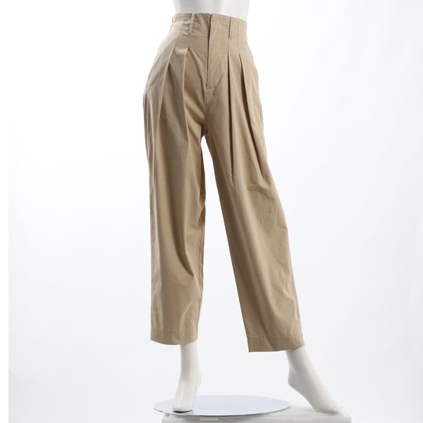 タック入りハイウエストパンツ