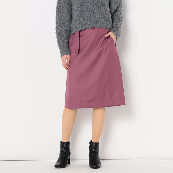 Dカンベルト付きタイトスカート