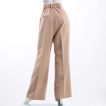 しわになりにくいストレッチツイルワイドパンツ