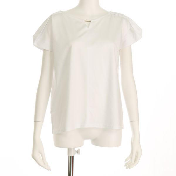 オープンフロントネックカットソー