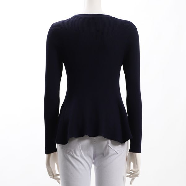 ぺプラムデザインリブニット