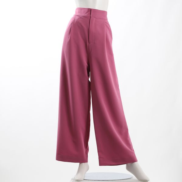 ハイウエストタックワイドパンツ