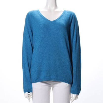 Vネックハイゲージニット