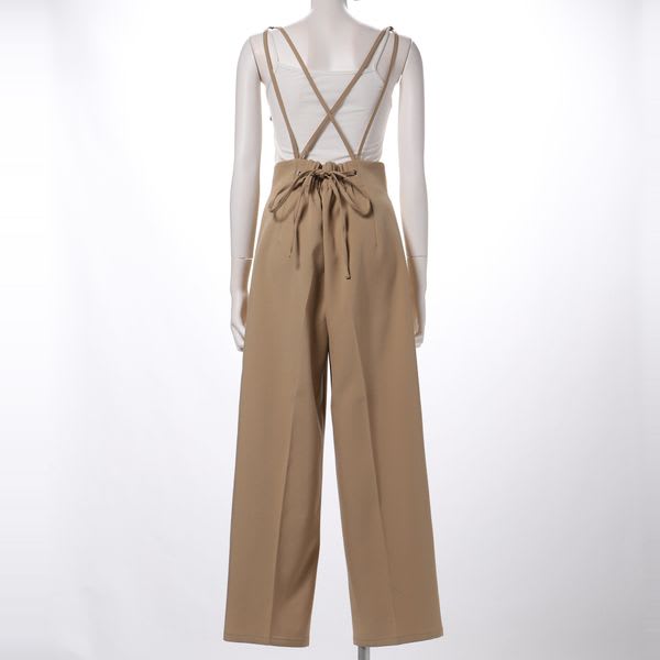 ストレッチダブルクロスサロペットパンツ