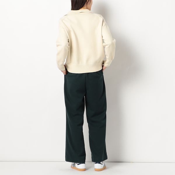 スキッパーネックドロップショルダーニット