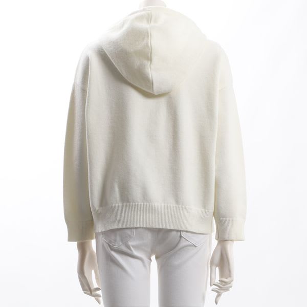 シンプルデザインニットフーディ