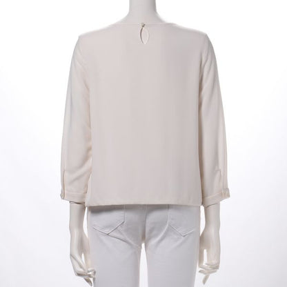 ストレッチシフォンタックデザインブラウス