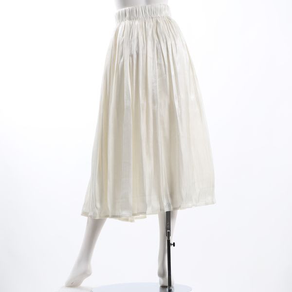 シャイニーサテンギャザースカート