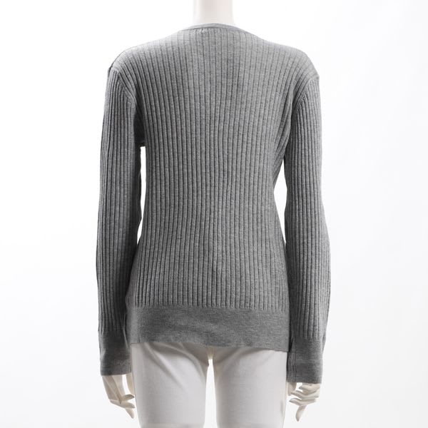 パールボタンリブニットカーディガン