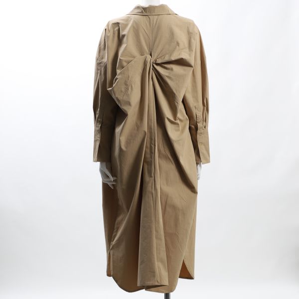 コットンバックデザイン前開きワンピース