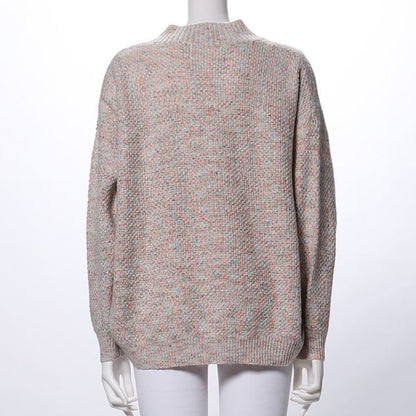 ドロップショルダーハイネックニット