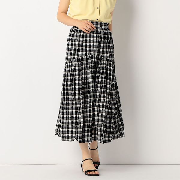 タータンチェック柄フレアスカート
