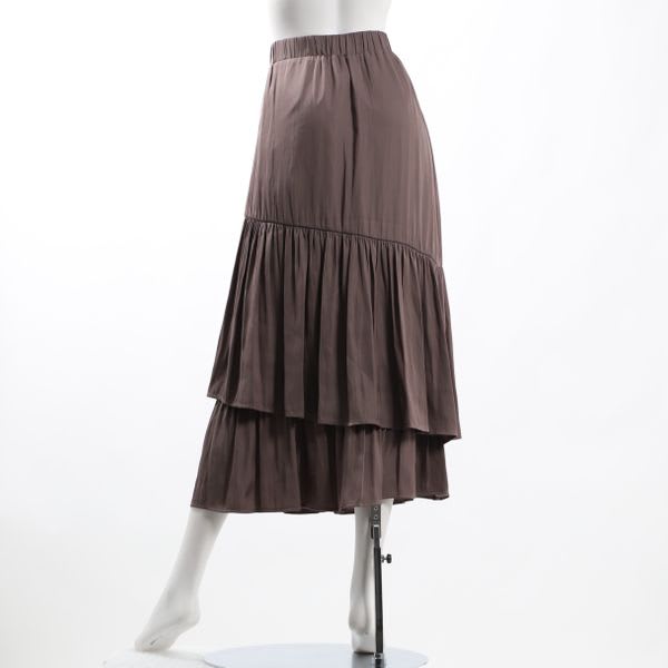 ドレープサテンギャザースカート