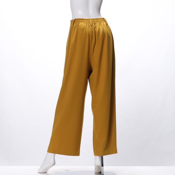 ハイウエストサイドタックワイドパンツ