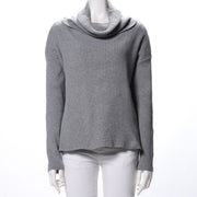 オフタートルネックリブニット