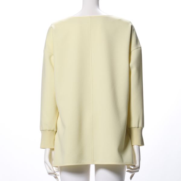 ストレッチ袖口リブ切り替えプルオーバー