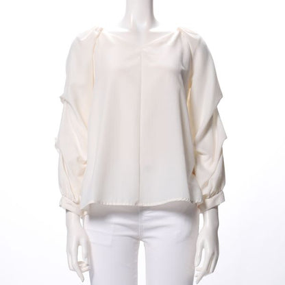 フィフリルサテンギャザートップス