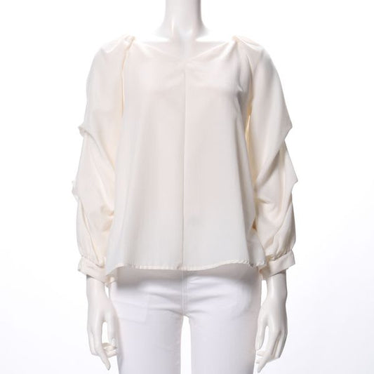 フィフリルサテンギャザートップス