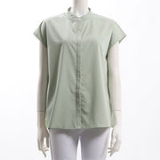 バンドカラーブラウス