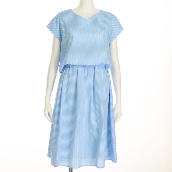 ストライプ柄セットアップ風ワンピース