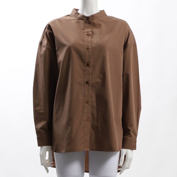 バンドカラーフロントオープンシャツ