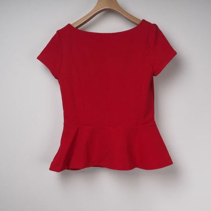 ボートネックペプラムブラウス