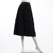 フリンジジャガードタックフレアスカート