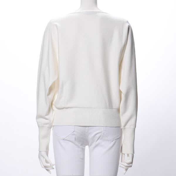 ボートネック長袖ニット