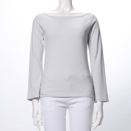 バトーネックニット