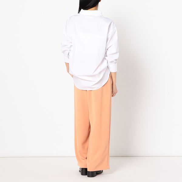 スムース素材ワイドパンツ