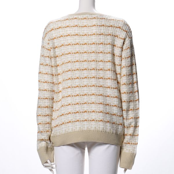 ドロップショルダーツイード風ニット