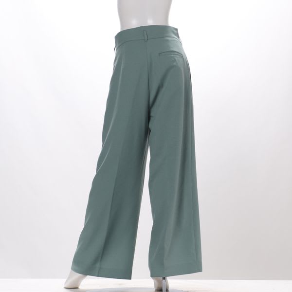 シンプルデザインワイドシルエットパンツ
