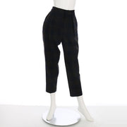 チェック柄テーパードパンツ