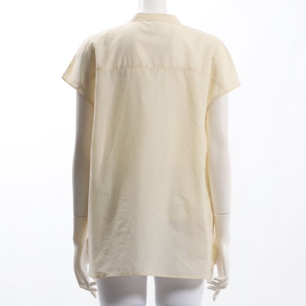 バンドカラーシアーブラウス