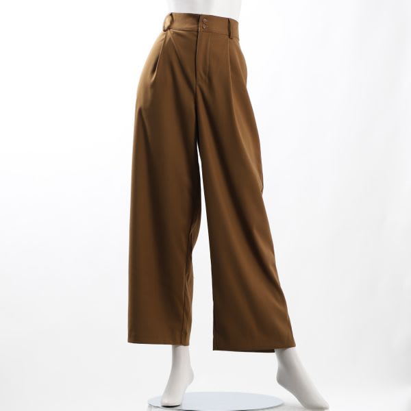 ウエストボタンワイドパンツ