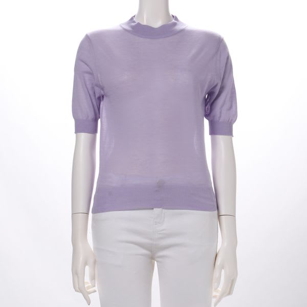 シンプルシルエットシアークルーネックニット