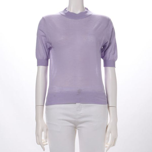 シンプルシルエットシアークルーネックニット