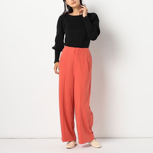 バックゴムデザインワイドパンツ