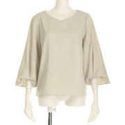 ツイスト袖Vネックブラウス